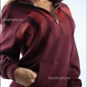 ‼️PINK Half Zip-Up‼️Color is maroon
